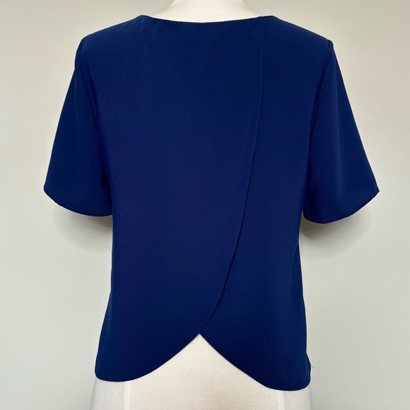 Amanda Uprichard Delaney Blue Split Back Top, Size P/XS - Picture 5 of 12